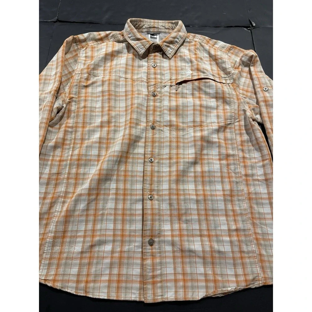 The North Face Men's Long Sleeve Plaid Lightweight Performance Button-Down Shirt